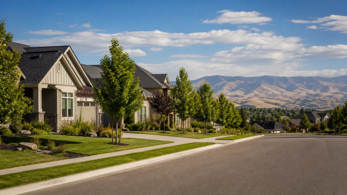 Newer single-family homes in a Meridian, Idaho subdivision, the fast-growing developments where ants, spiders and displaced rodents show up first
